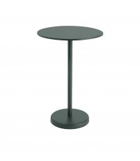 Stolik kawiarniany LINEAR STEEL CAF&Eacute; TABLE &Oslash;70 cm MUUTO - wys. 105 cm, dark green/metal, na zewnątrz