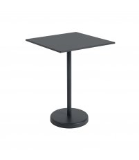Stolik kawiarniany LINEAR STEEL CAF&Eacute; TABLE 70 x 70 cm MUUTO - wys. 95 cm, black/metal, na zewnątrz