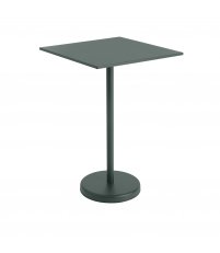 Stolik kawiarniany LINEAR STEEL CAF&Eacute; TABLE 70 x 70 cm MUUTO - wys. 105 cm, dark green/metal, na zewnątrz