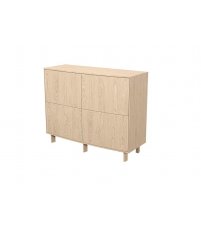 Komoda SM412 Skovby- olejowany na biało dębowy fornir