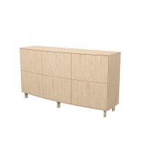 Komoda SM413 Skovby- olejowany na biało dębowy fornir