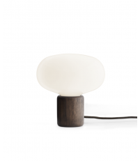 Lampa stołowa Karl-Johan New Works - przydymiony dąb, białe szkło
