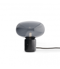 Lampa stołowa Karl-Johan New Works - czarny marmur, przydymione szkło