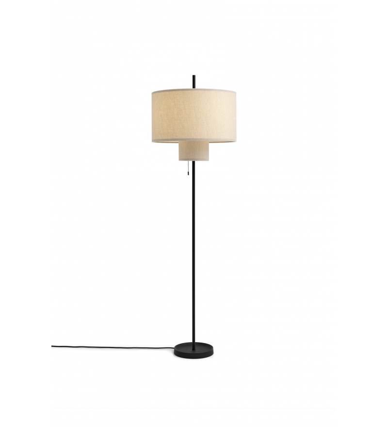 洋書 HANDCRAFTED MODERN Lampa podłogowa Margin New Works - beżowy abażur z czarną