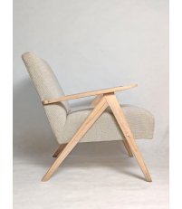 Oryginalny, odnowiony fotel B-310 Var z lat 60-tych - tkanina Kvadrat Hallingdal 65 220