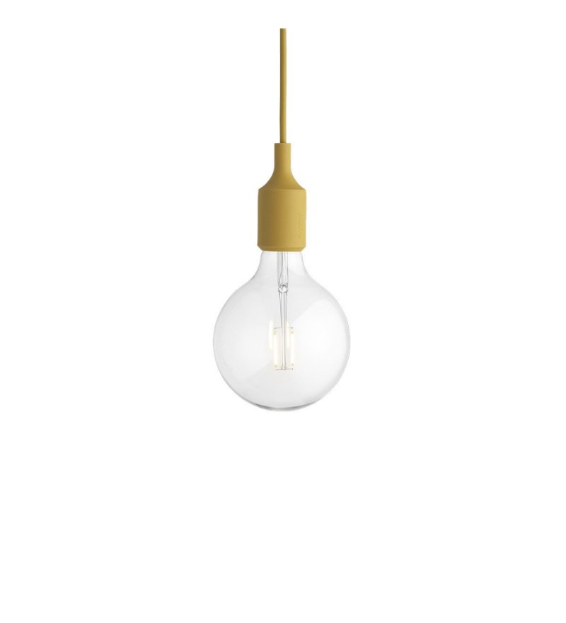 Lampa E27 LED Muuto - musztardowa
