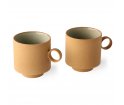 OLEKCJA BOLD&BASIC: KUBEK DO KAWY OCHRA (ZESTAW 2 SZT.) HK LIVING