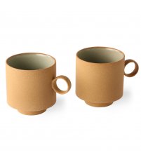 OLEKCJA BOLD&BASIC: KUBEK DO KAWY OCHRA (ZESTAW 2 SZT.) HK LIVING