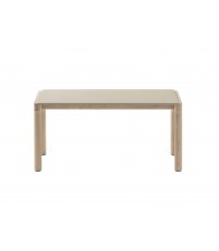 Stolik kawowy Couple Muuto - 1 gładki kafel blatu taupe / podstawa dębowa