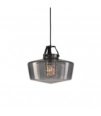 Lampa wisząca Addicted To Us Design By Us - &Oslash; 32 cm, złote elementy zawieszenia/ pasek w kolorze cognac