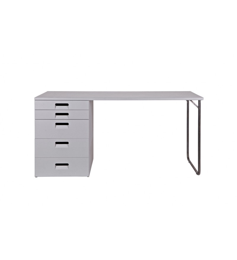 Biurko STORE Be Pure - sosna, szare