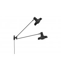 Kinkiet ARIGATO DOUBLE WALL PALACE - czarny, odłączany przew&oacute;d