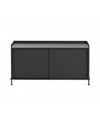 Komoda Enfold Muuto - 124x45cm, czarna/ antracytowa czerń