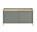 Komoda Enfold Muuto - 124x45cm, dębowo-bladozielona
