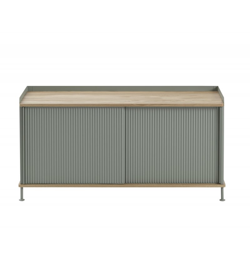 Komoda Enfold Muuto - 124x45cm, dębowo-bladozielona
