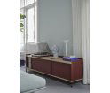 Komoda Enfold Muuto - 124x45cm, dębowo-ciemnoczerwona