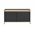 Komoda Enfold Muuto - 124x45cm, dąb/ antracytowa czerń