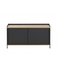Komoda Enfold Muuto - 124x45cm, czarna/ antracytowa czerń