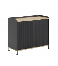 Komoda Enfold Muuto - 100x45cm, dąb/ antracytowa czerń