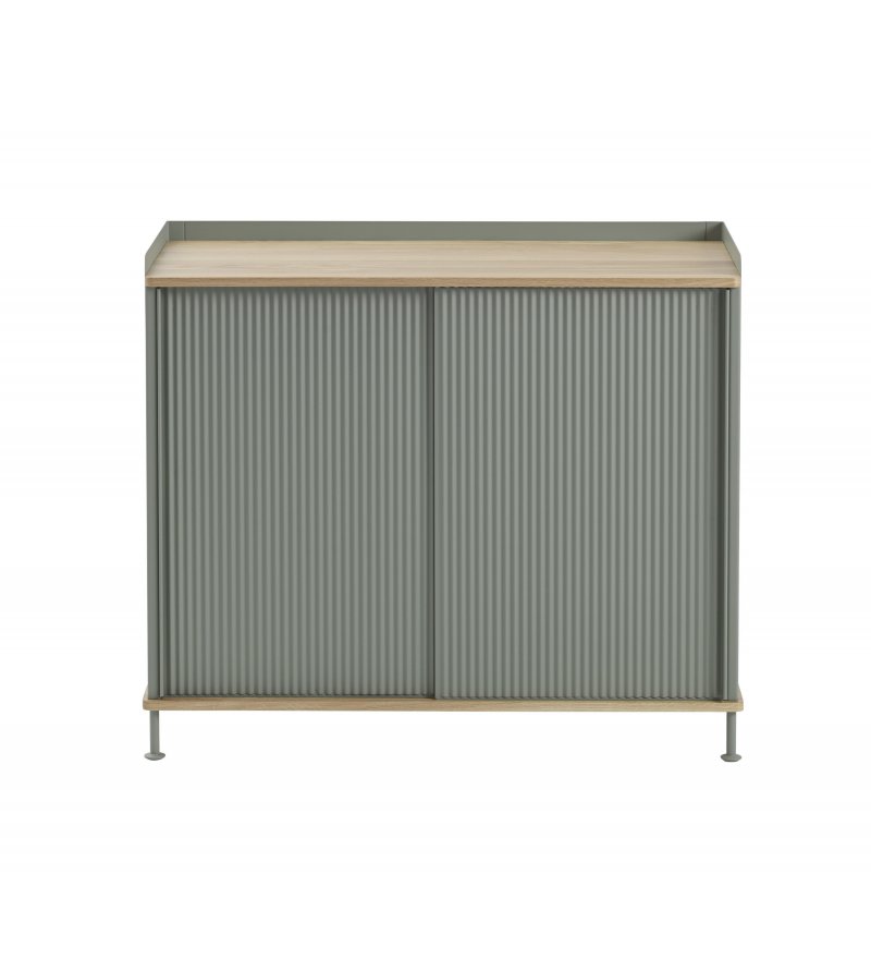 Komoda Enfold Muuto - 100x45cm, dębowo-bladozielona