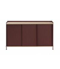 Komoda Enfold Muuto - 124x45cm, czarna/ antracytowa czerń