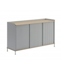 Komoda Enfold Muuto - 124x45cm, czarna/ antracytowa czerń