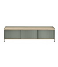 Komoda Enfold Muuto - 124x45cm, czarna/ antracytowa czerń