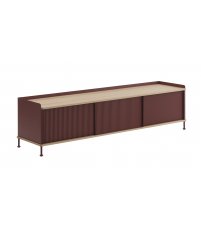 Komoda Enfold Muuto - 124x45cm, czarna/ antracytowa czerń