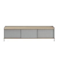 Komoda Enfold Muuto - 124x45cm, czarna/ antracytowa czerń