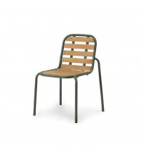 Krzesło Vig Normann Copenhagen - Robinia, ciemnozielona podstawa, na zewnątrz