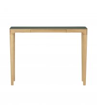 Konsola z szufladą Heart'n'Soul oak / moss green UMAGE - naturalny dąb i nanolaminat, długość 110 cm