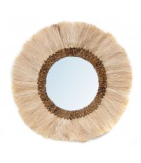 Lustro Mowgli Bazar Bizar - naturalne, średnica 60 cm