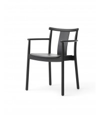 Krzesło Merkur Dining Chair Audo Copenhagen (dawniej Menu) - z podłokietnikami, czarny dąb