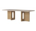 Ława Androgyne Lounge Table Audo Copenhagen (dawniej Menu) - 120x45cm, kamień Kunis Breccia/ naturalny dąb