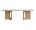Ława Androgyne Lounge Table Audo Copenhagen (dawniej Menu) - 120x45cm, kamień Kunis Breccia/ naturalny dąb