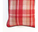 Poduszka podłużna w czerwono-niebieską kratę 25x64cm HK Living