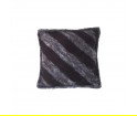 Poduszka wełniana w czarne pasy 50x50cm HK Living