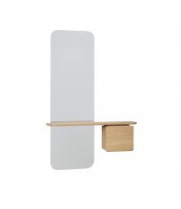 Lustro z szafką i p&oacute;łką One More Look Oak UMAGE - naturalny dąb / dąb