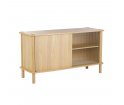 Komoda z przesuwnymi drzwiami Italic oak UMAGE - dąb / drewniane drzwi + szklane drzwi
