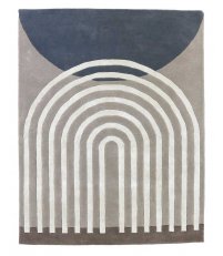 Dywan wełniany ATRIUM beige-grey Finarte 140 x 200 cm - beżowo-szary