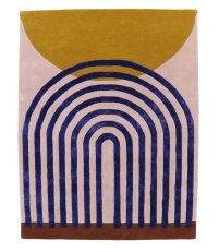 Dywan wełniany ATRIUM pink-gold Finarte 140 x 200 cm - różowo-złoty