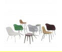Fotel Fiber Outdoor Armchair Tube Base Muuto - grey, na zewnątrz