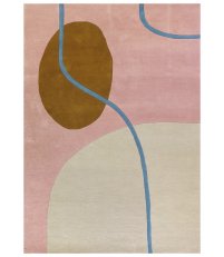 Dywan wełniany RUUKKU pink-beige Finarte 160 x 230 cm - r&oacute;żowo-beżowy