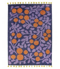 Dywan wełniany TERTTU blue Finarte 140 x 200 cm - niebieski