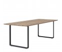 Stół 70/70 outdoor Muuto - 90 x 225 cm, mahoń Sapeli/ antracytowa podstawa, na zewnątrz