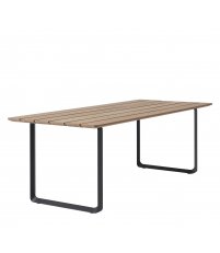 St&oacute;ł 70/70 outdoor Muuto - 90 x 225 cm, mahoń Sapeli/ antracytowa podstawa, na zewnątrz