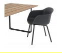 Stół 70/70 outdoor Muuto - 90 x 225 cm, mahoń Sapeli/ antracytowa podstawa, na zewnątrz