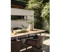 Stół 70/70 outdoor Muuto - 90 x 225 cm, mahoń Sapeli/ antracytowa podstawa, na zewnątrz