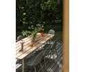Stół 70/70 outdoor Muuto - 90 x 225 cm, mahoń Sapeli/ antracytowa podstawa, na zewnątrz