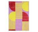 Dywan wełniany STOOL yellow pink Finarte 170 x 240 cm - żółto-różowy
